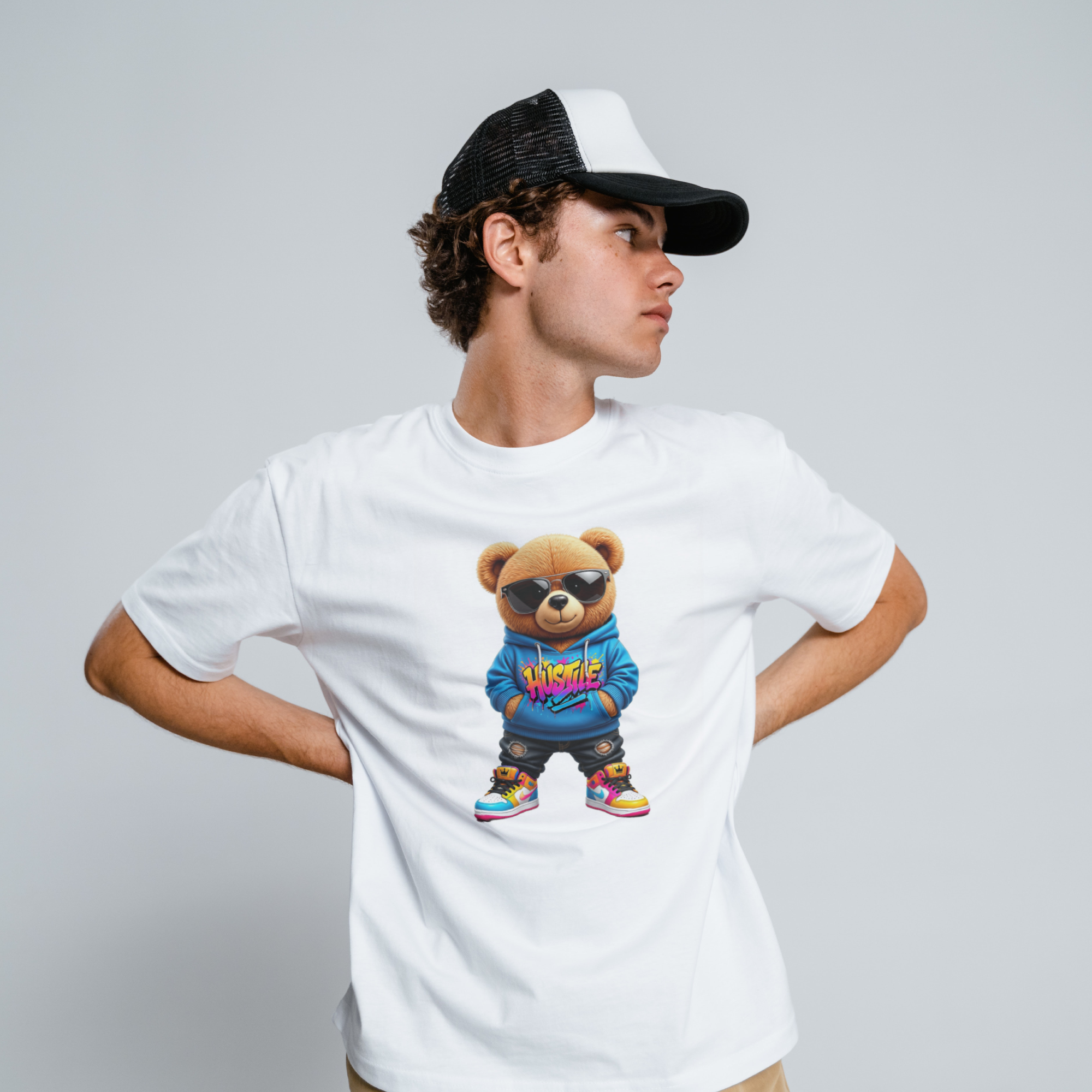 Tricou Urban Bear – 100% Bumbac Albastru 10